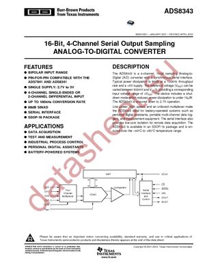 ADS8343E datasheet  